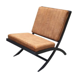 Fauteuil cognac bruin