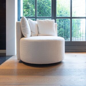 Fauteuil teddy wit bouclé